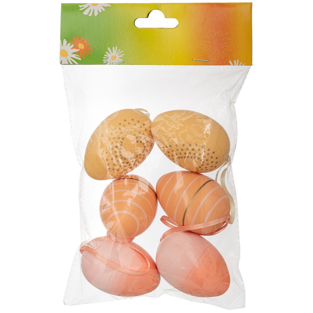 Σετ 6τμχ Αυγά Κρεμαστά Πλαστικά Σε Σακούλα 6x4εκ. iliadis 89474 (Σετ 6 Τεμάχια) (Χρώμα: Πορτοκαλί) - Iliadis - il_89474