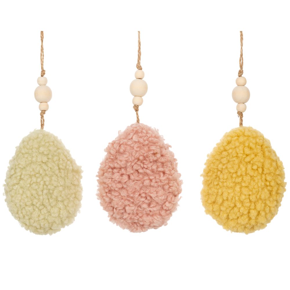 Πασχαλινά Διακοσμητικά Κρεμαστά Αυγά Σετ 3τμχ Υφασμάτινα 8x10εκ. iliadis 89471 - Iliadis - il_89471