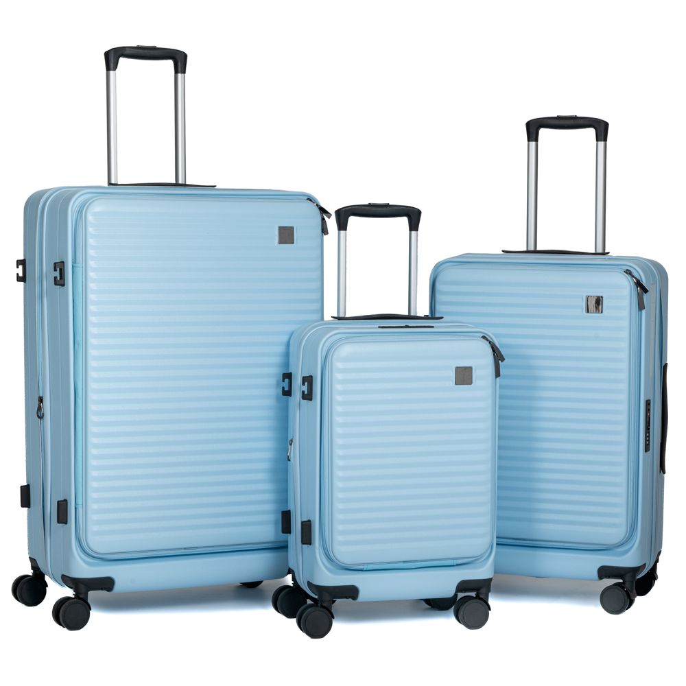 Iliadis Βαλίτσα Σετ 3τμχ Γαλάζια Με 4 Ρόδες Υ71-61-50εκ. iliadis 90251 (Χρώμα: Γαλάζιο ) - Iliadis - il_90251