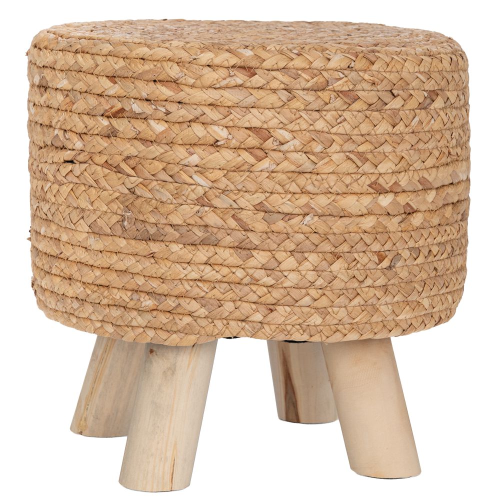 Iliadis Σκαμπώ Πλεκτό Boho Καφέ-Natural 29x26εκ. iliadis 90095 (Υλικό: Ξύλο, Χρώμα: Καφέ) - Iliadis - il_90095