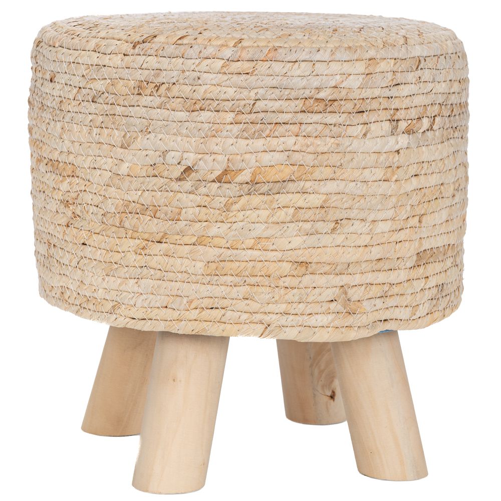 Iliadis Σκαμπώ Πλεκτό Boho Μπεζ 29x26εκ. iliadis 90094 (Χρώμα: Μπεζ) - Iliadis - il_90094