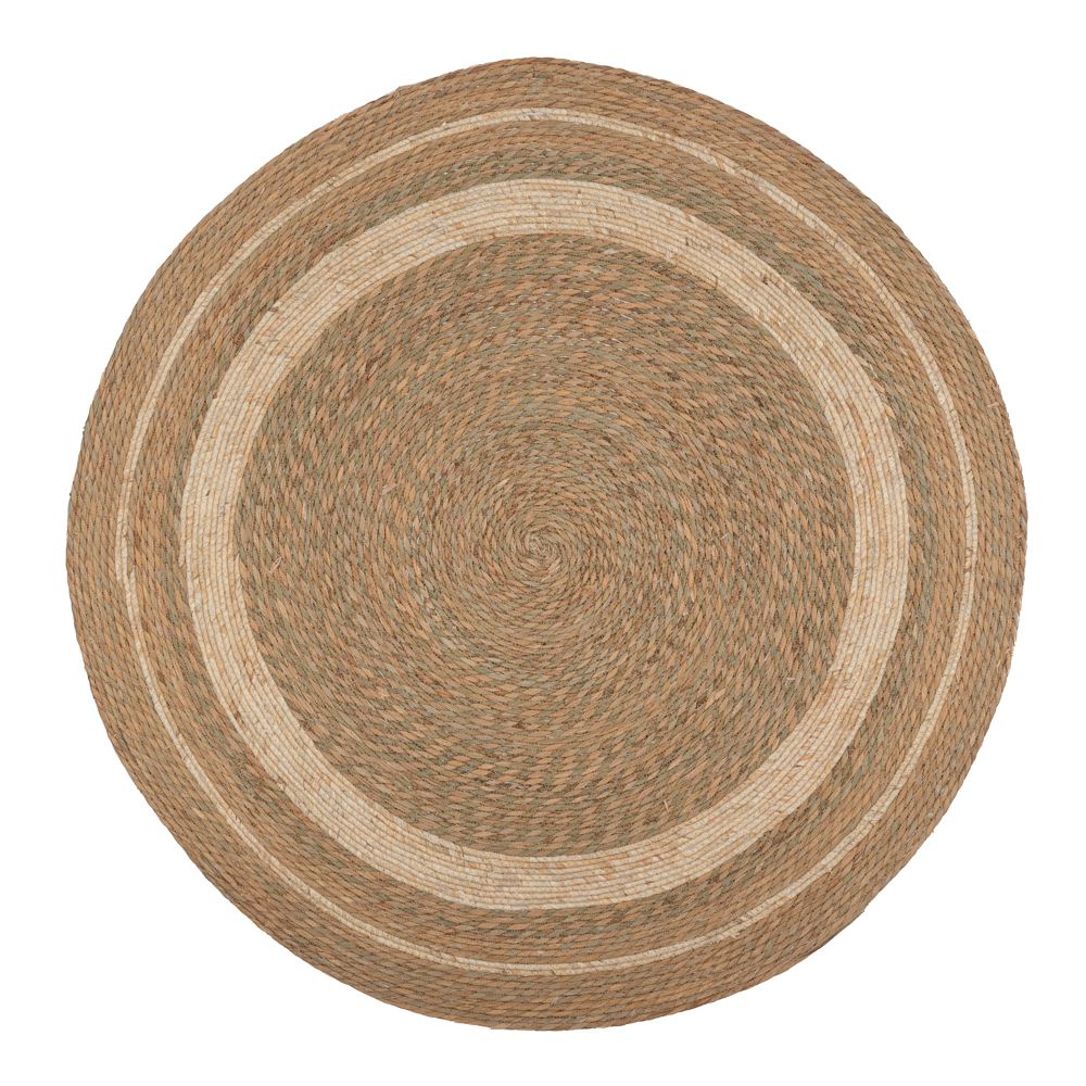 Χαλί Jute-Βαμβακερό Boho Στρογγυλό 150εκ. Καφέ-Natural 