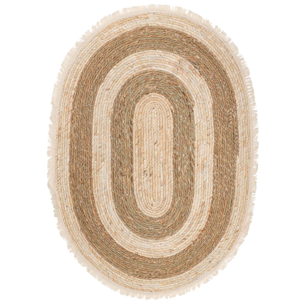 Iliadis - ΣΗΜΑΝΤΙΚΟ: Σε περίπτωση διαφοράς τιμής από το κατάστημα ισχύει παντα και μόνο η τιμή του καταστήματος Χαλί Jute-Βαμβακερό Boho Οβάλ 80x120εκ. Καφέ-Natural il