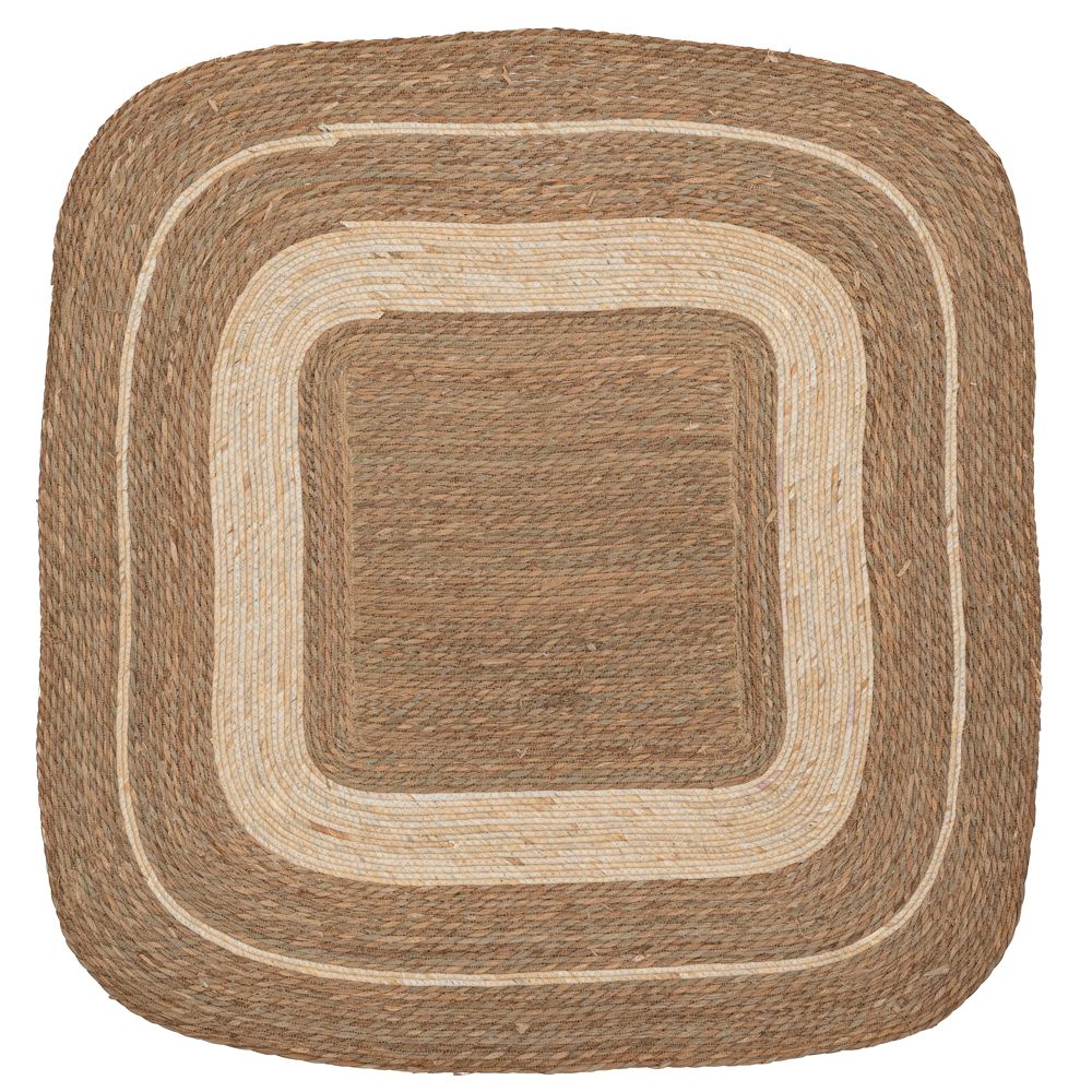 Iliadis Χαλί Jute-Βαμβακερό Boho Τετράγωνο 180x180εκ. Καφέ-Natural iliadis 90147 (Χρώμα: Καφέ, Ύφασμα: Jute (γιούτα)) - Iliadis - il_90147