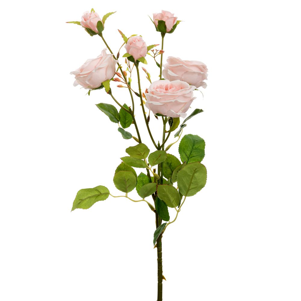 Διακοσμητικά Επιτραπέζια 24home - ΣΗΜΑΝΤΙΚΟ: Σε περίπτωση διαφοράς τιμής από το κατάστημα ισχύει παντα και μόνο η τιμή του καταστήματος Κλαδί Με 6 Τριαντάφυλλα Ροζ 66εκ. iliadis 89815 (Σετ 6