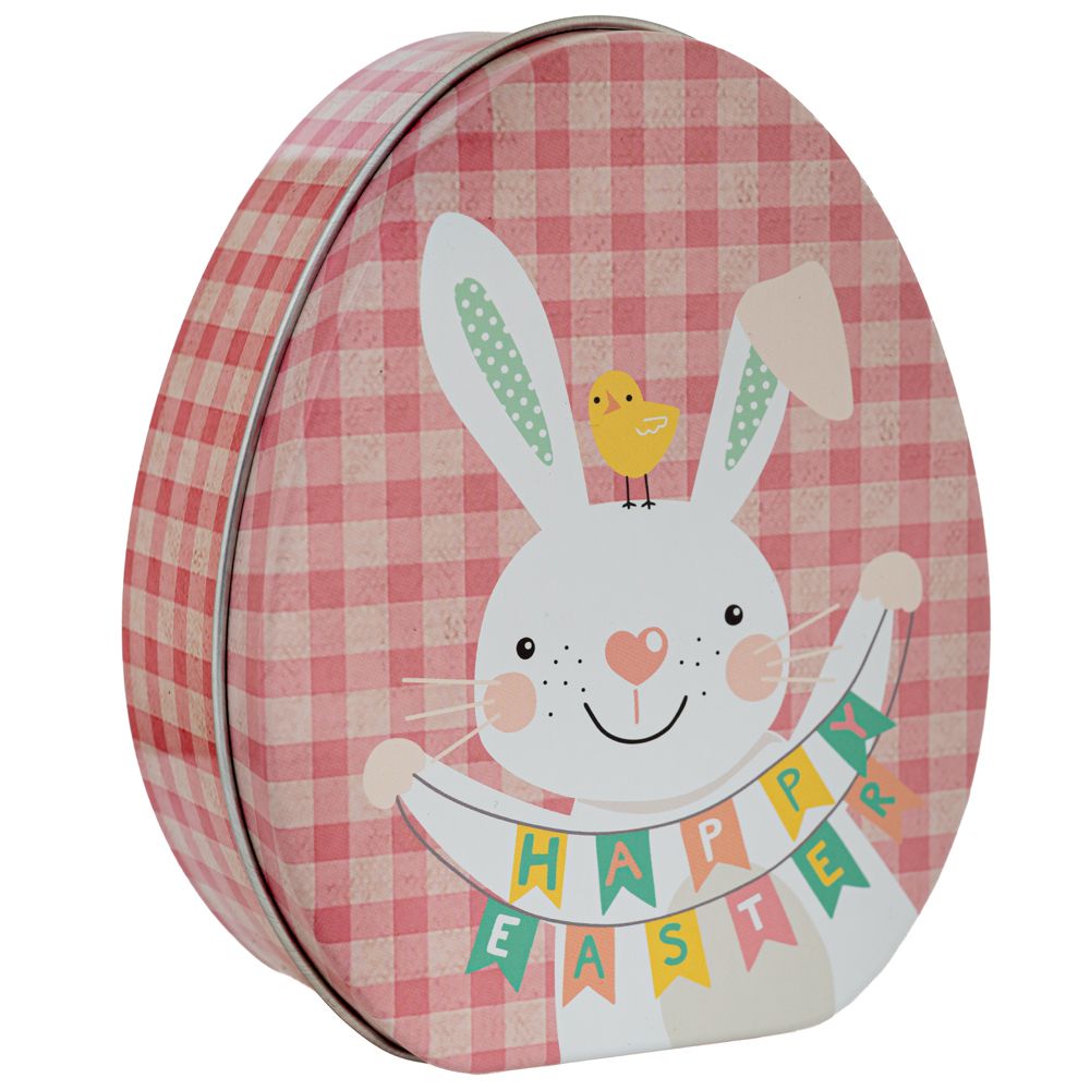 Κουτάκι Μεταλλικό Αυγό Με Λαγό Ροζ 11x9x4,5εκ. iliadis 89960 (Σετ 6 Τεμάχια) (Υλικό: Μεταλλικό, Χρώμα: Ροζ) - Iliadis - il_89960
