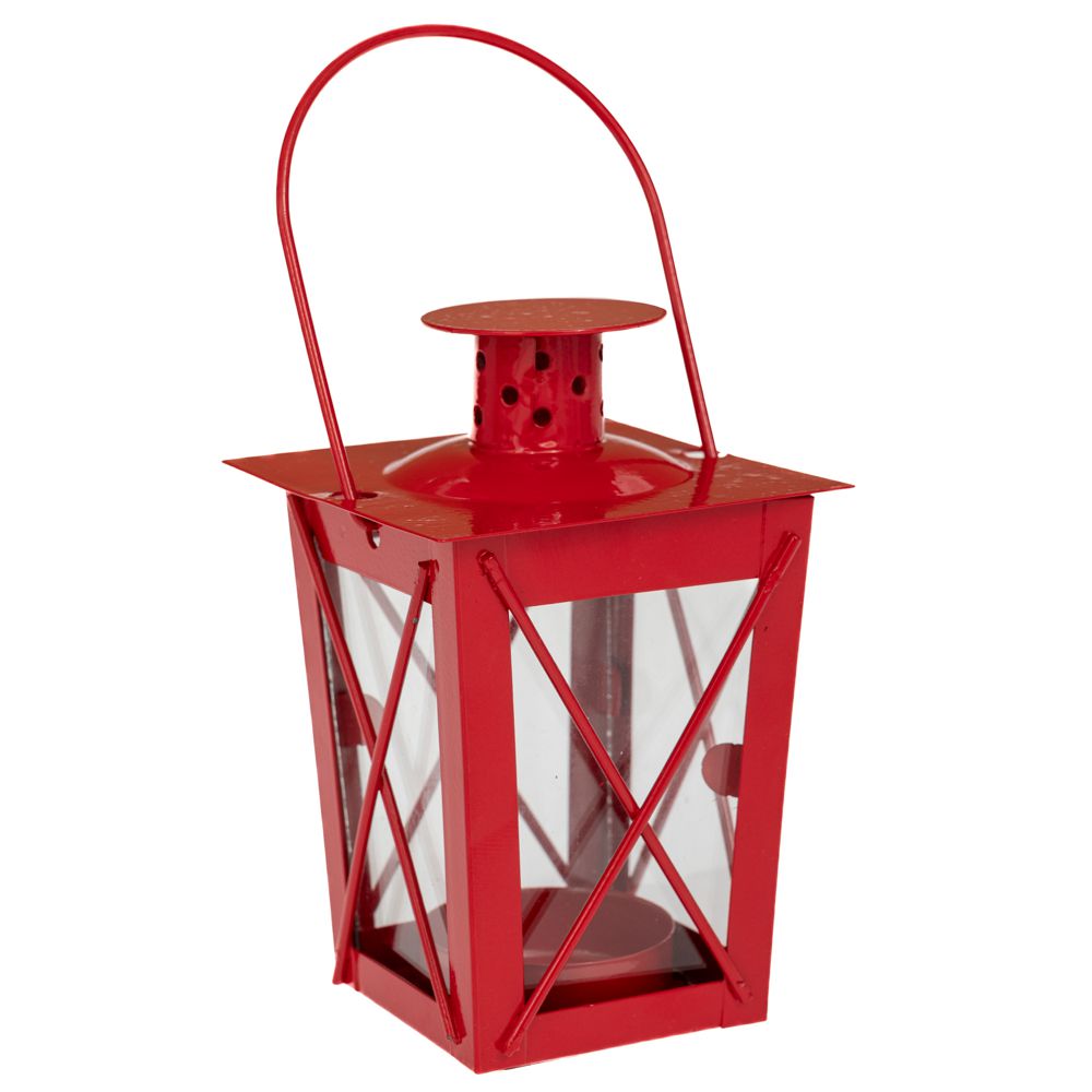 Iliadis - ΣΗΜΑΝΤΙΚΟ: Σε περίπτωση διαφοράς τιμής από το κατάστημα ισχύει παντα και μόνο η τιμή του καταστήματος Φαναράκι Μεταλλικό Κόκκινο 7x7x12εκ. iliadis 90033 (Σετ