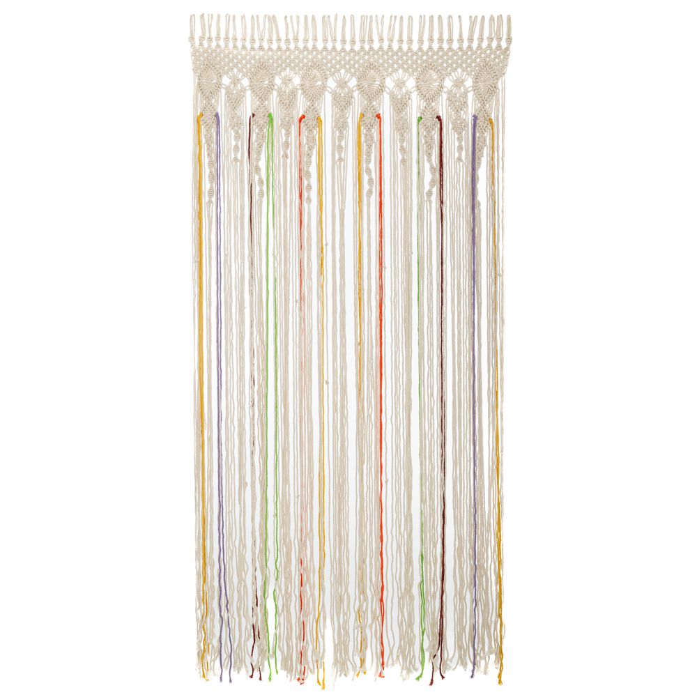 Iliadis Διακοσμητική Κουρτίνα Μακραμέ Εκρού-Πολύχρωμη Boho 110x180εκ. iliadis 90183 (Χρώμα: Εκρού , Ύφασμα: Μακραμέ) - Iliadis - il_90183