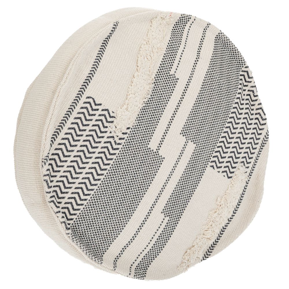 Διακοσμητικό Μαξιλάρι Υφασμάτινο Polycotton Εκρού-Μαύρο