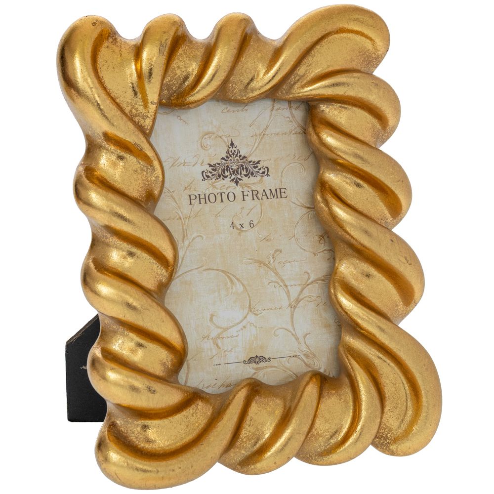 Iliadis - ΣΗΜΑΝΤΙΚΟ: Σε περίπτωση διαφοράς τιμής από το κατάστημα ισχύει παντα και μόνο η τιμή του καταστήματος Κορνίζα Polyresin Με Πλαίσιο Στριφογυριστό Χρυσή 17x3x2