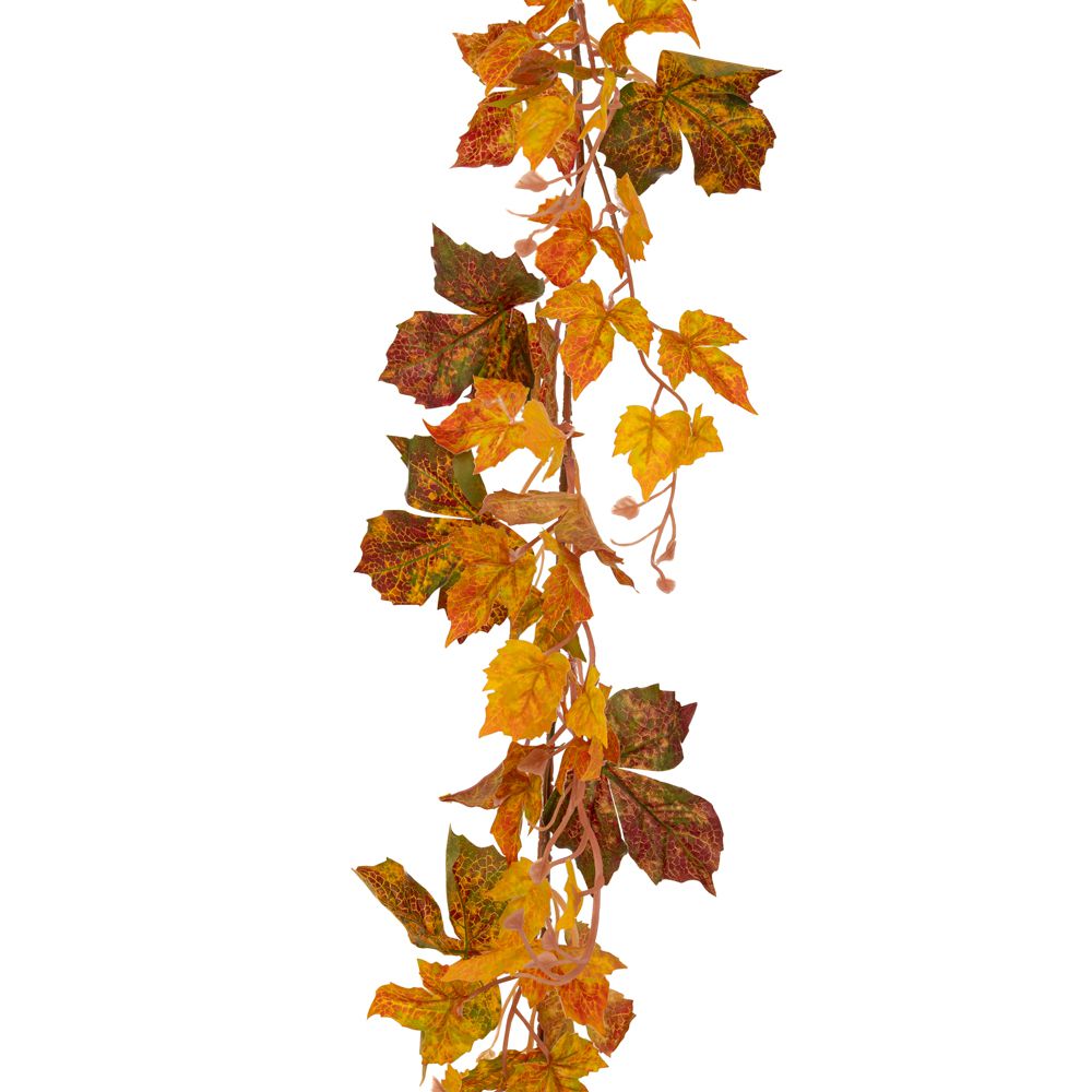 Γιρλάντα Με Φθινοπωρινά Φύλλα Καφέ-Πορτοκαλί 180εκ. ili