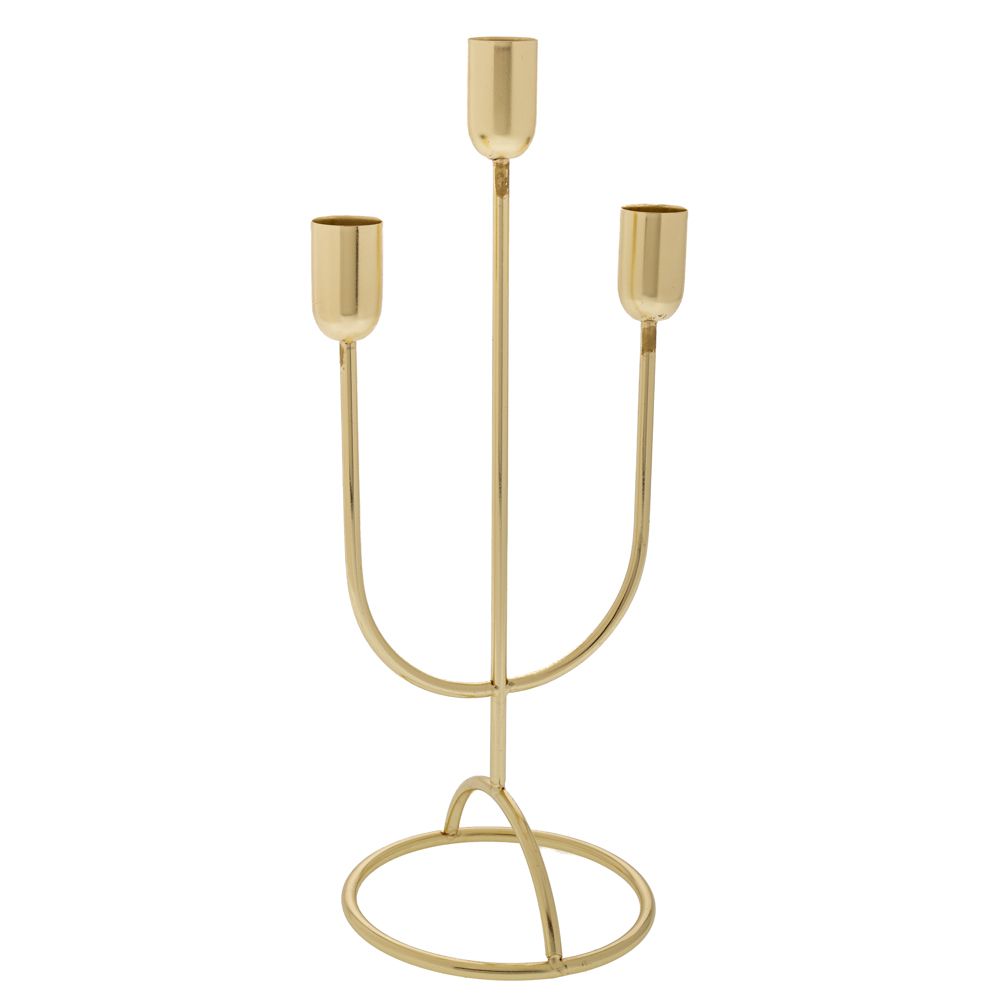 Iliadis Κηροπήγιο 3 Θέσεων Μεταλλικό Χρυσό 11x22εκ. iliadis 89420 (Υλικό: Μεταλλικό, Χρώμα: Χρυσό ) - Iliadis - il_89420