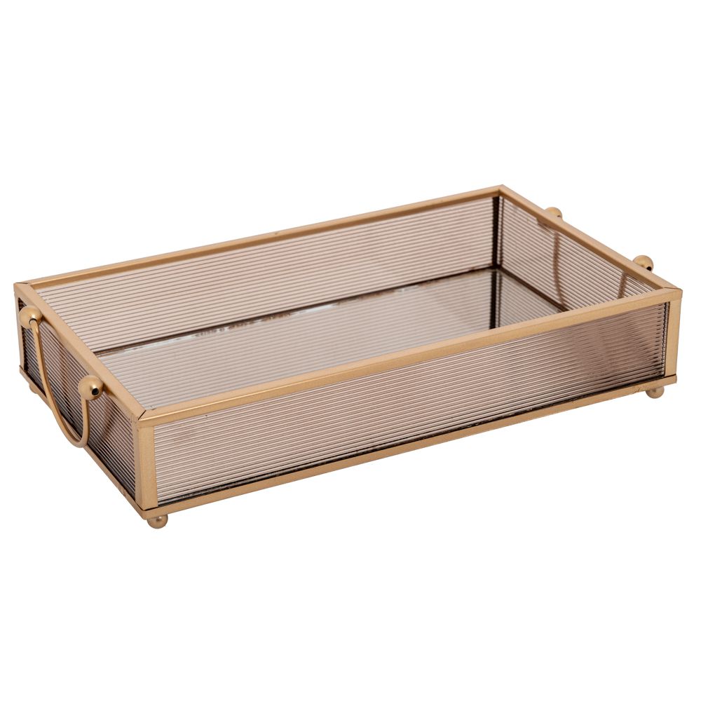 Δίσκος Με Καθρέπτη Μεταλλικός Μελί 24x14x5εκ. iliadis 8