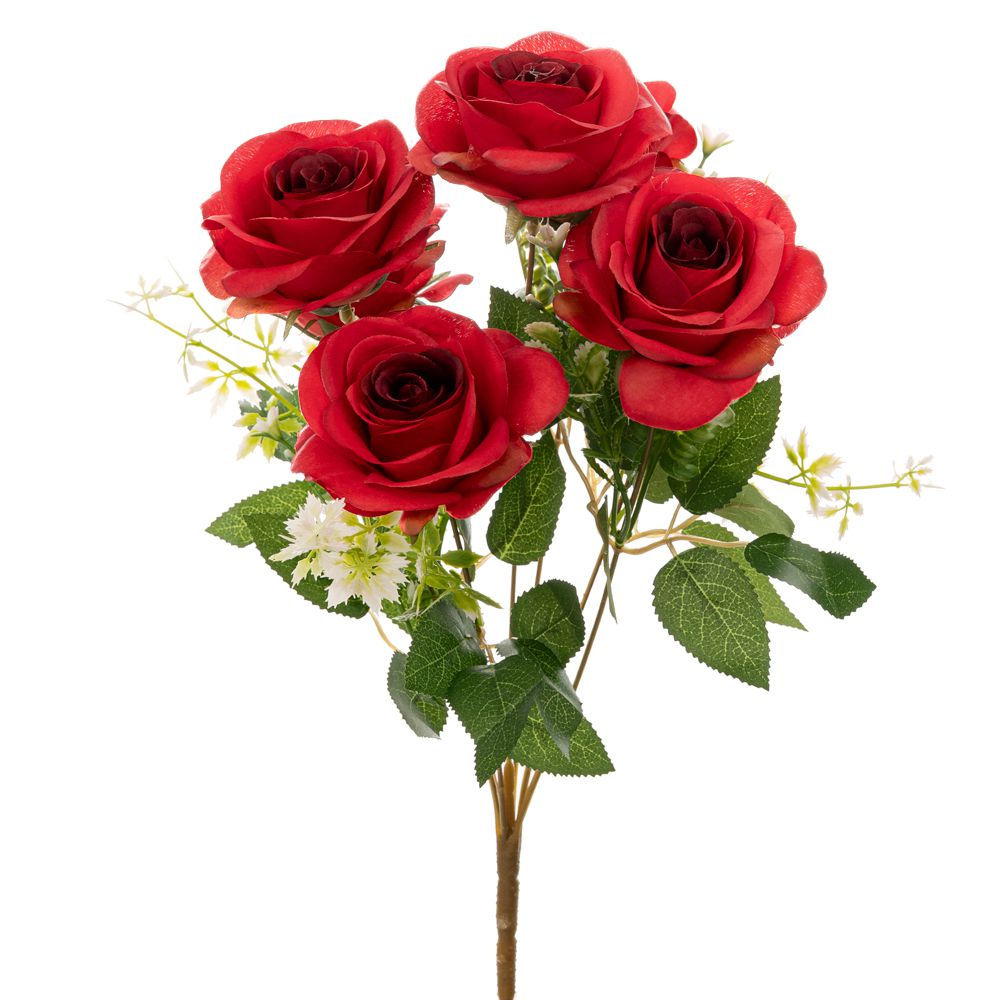 Διακοσμητικά Επιτραπέζια 24home - ΣΗΜΑΝΤΙΚΟ: Σε περίπτωση διαφοράς τιμής από το κατάστημα ισχύει παντα και μόνο η τιμή του καταστήματος Μπουκέτο Με 7 Τριαντάφυλλα Κόκκινα 43εκ. iliadis 90192