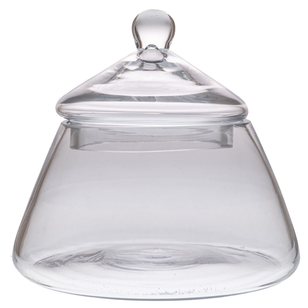 Βάζο Με Καπάκι Γυάλινο Διάφανο 17x17εκ. iliadis 89256 (