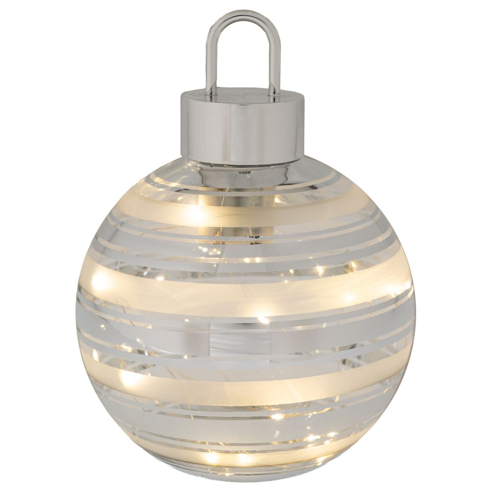 Χριστουγεννιάτικα είδη 24home - ΣΗΜΑΝΤΙΚΟ: Σε περίπτωση διαφοράς τιμής από το κατάστημα ισχύει παντα και μόνο η τιμή του καταστήματος Χριστουγεννιάτικη Διακοσμητική Μπάλα Γυάλινη Με Led Μπα