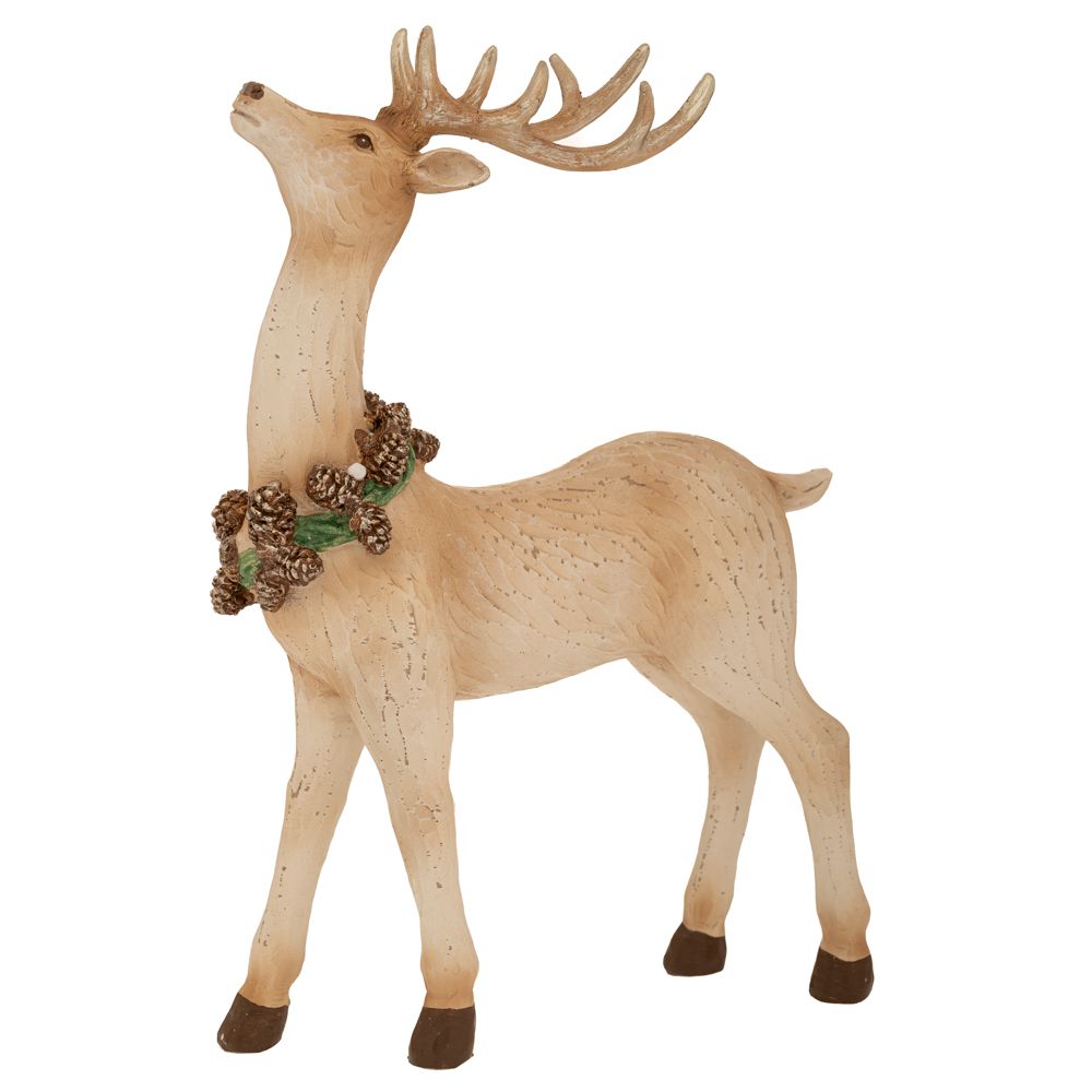 Iliadis - ΣΗΜΑΝΤΙΚΟ: Σε περίπτωση διαφοράς τιμής από το κατάστημα ισχύει παντα και μόνο η τιμή του καταστήματος Χριστουγεννιάτικο Διακοσμητικό Ελάφι Polyresin Ιβουάρ-Χ