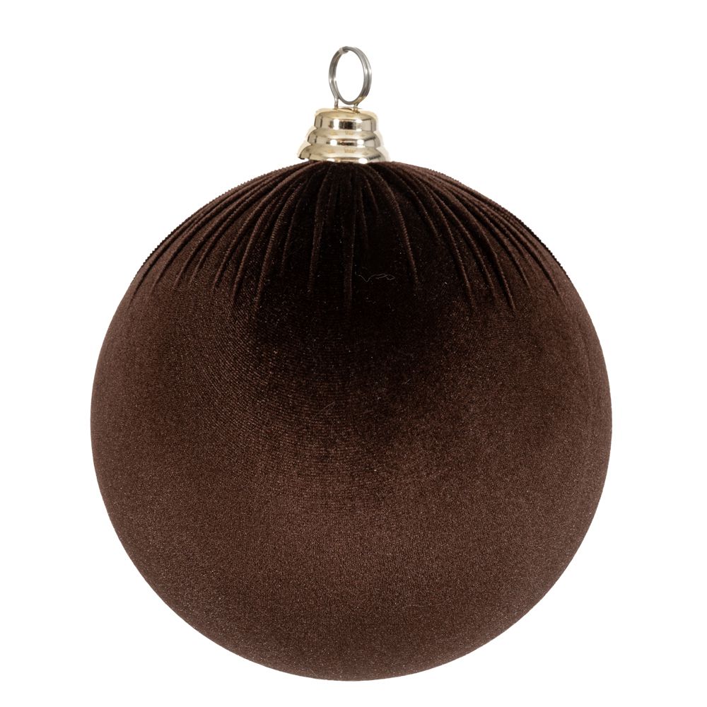 Χριστουγεννιάτικη Μπάλα Βελούδινη Καφέ 25εκ. iliadis 90