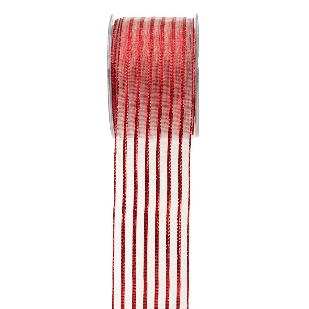 Χριστουγεννιάτικη Κορδέλα Orion 6,3εκ.-9μ. Κόκκινη ilia