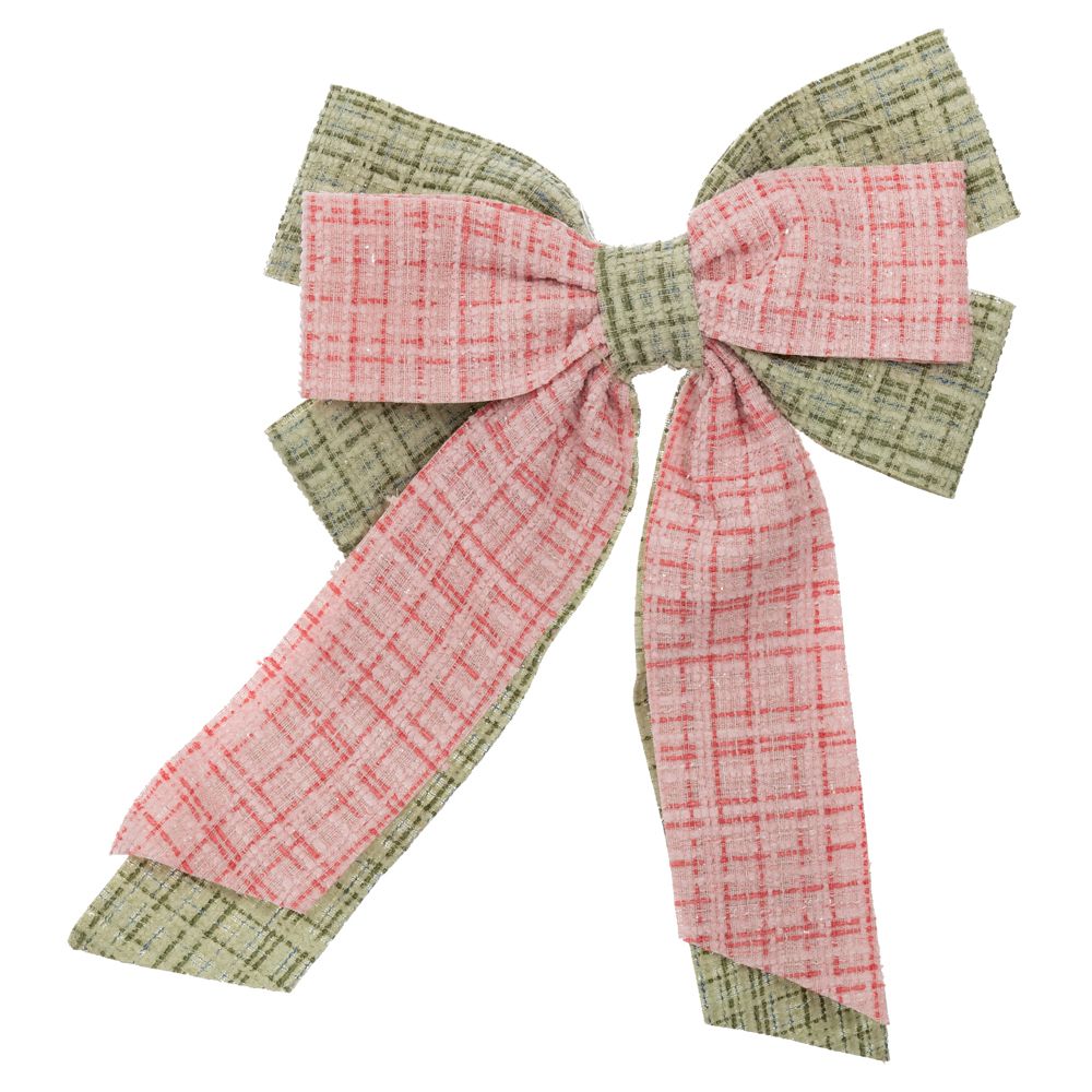 Φιόγκος Υφασμάτινος Δίχρωμος Ροζ-Πράσινος 22x30εκ. ilia