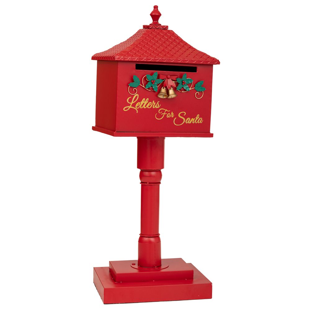 Χριστουγεννιάτικο Γραμματοκιβώτιο Σε Στύλο Μεταλλικό Κό