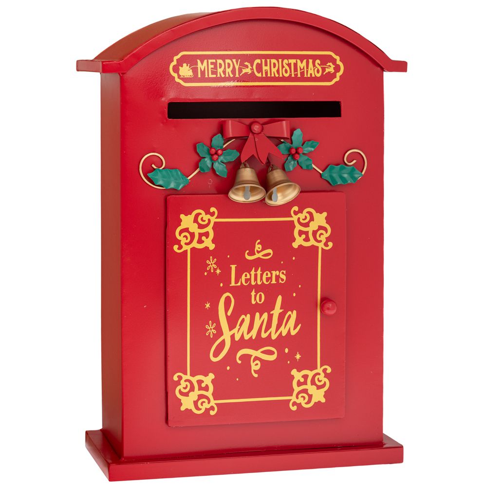 Iliadis - ΣΗΜΑΝΤΙΚΟ: Σε περίπτωση διαφοράς τιμής από το κατάστημα ισχύει παντα και μόνο η τιμή του καταστήματος Χριστουγεννιάτικο Γραμματοκιβώτιο Μεταλλικό Κόκκινο 27x