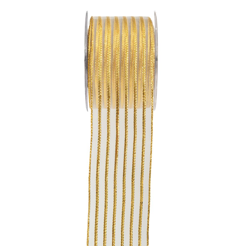 Iliadis - ΣΗΜΑΝΤΙΚΟ: Σε περίπτωση διαφοράς τιμής από το κατάστημα ισχύει παντα και μόνο η τιμή του καταστήματος Χριστουγεννιάτικη Κορδέλα Orion 6,3εκ.-9μ. Χρυσή iliadi