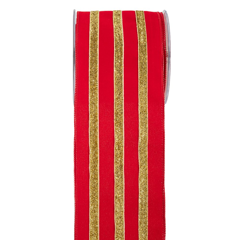 Iliadis - ΣΗΜΑΝΤΙΚΟ: Σε περίπτωση διαφοράς τιμής από το κατάστημα ισχύει παντα και μόνο η τιμή του καταστήματος Χριστουγεννιάτικη Κορδέλα Βελουτέ Lined 10εκ.-4,5μ. Κόκ