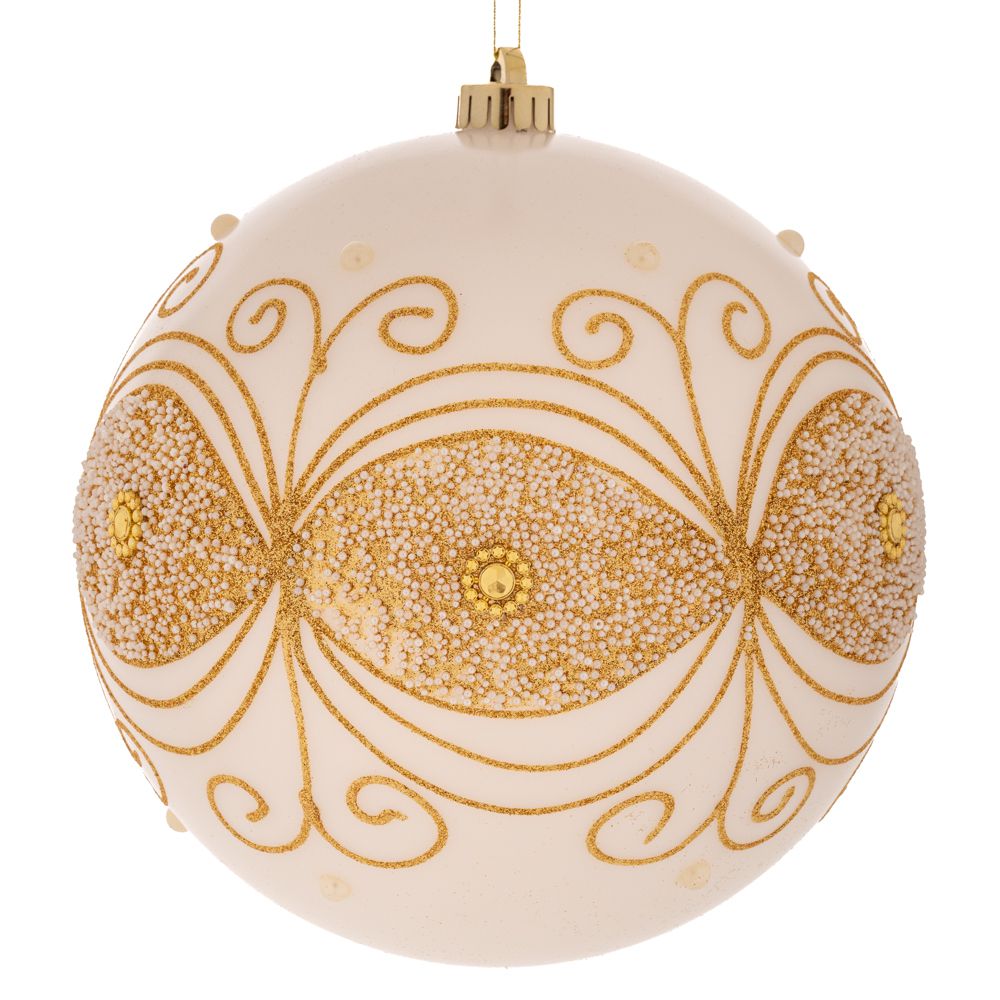 Χριστουγεννιάτικη Μπάλα Πλαστική Περλέ Λευκή 25εκ. iliadis 90972 (Σετ 2 Τεμάχια) (Υλικό: Πλαστικό, Χρώμα: Λευκό) - Iliadis - il_90972