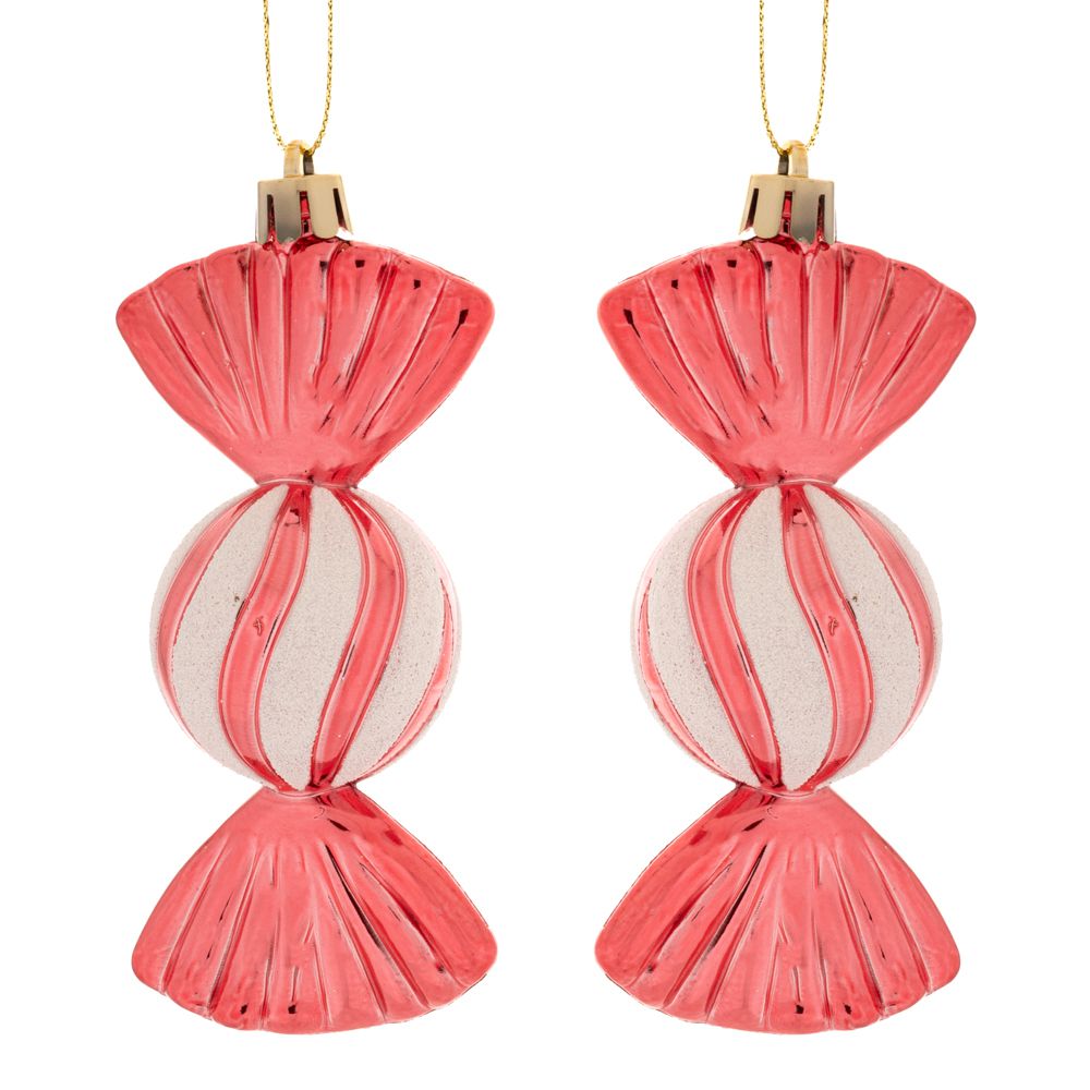 Iliadis - ΣΗΜΑΝΤΙΚΟ: Σε περίπτωση διαφοράς τιμής από το κατάστημα ισχύει παντα και μόνο η τιμή του καταστήματος Σετ 2τμχ Χριστουγεννιάτικη Καραμέλα Κρεμαστή Πλαστική Ρ