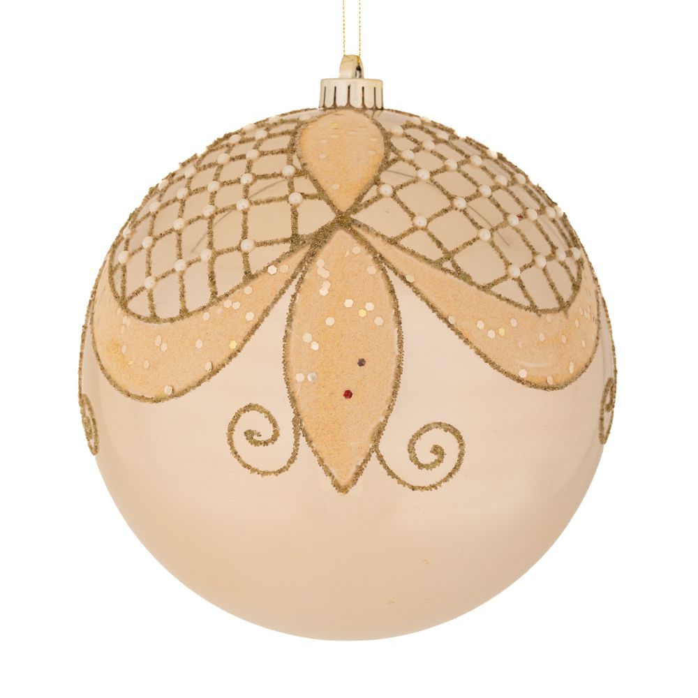 Χριστουγεννιάτικα είδη 24home - ΣΗΜΑΝΤΙΚΟ: Σε περίπτωση διαφοράς τιμής από το κατάστημα ισχύει παντα και μόνο η τιμή του καταστήματος Χριστουγεννιάτικη Μπάλα Πλαστική Περλέ Σαμπανί 20εκ. il