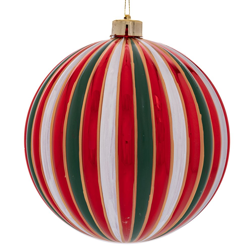 Χριστουγεννιάτικη Μπάλα Πλαστική Τρίχρωμη 12εκ. iliadis 86506 (Σετ 4 Τεμάχια) (Υλικό: Πλαστικό, Χρώμα: Λευκό) - Iliadis - il_86506
