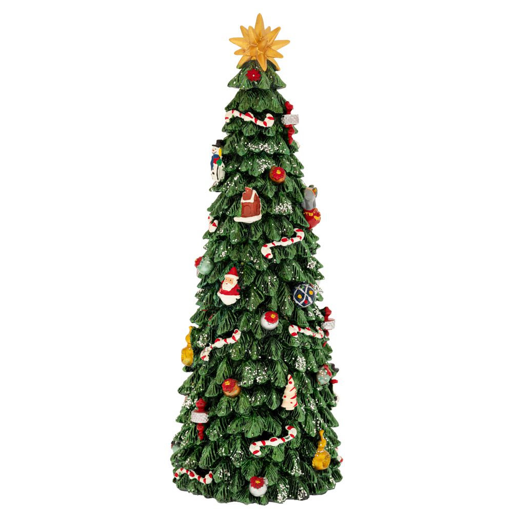 Χριστουγεννιάτικο Διακοσμητικό Δέντρο Polyresin Με Φως 