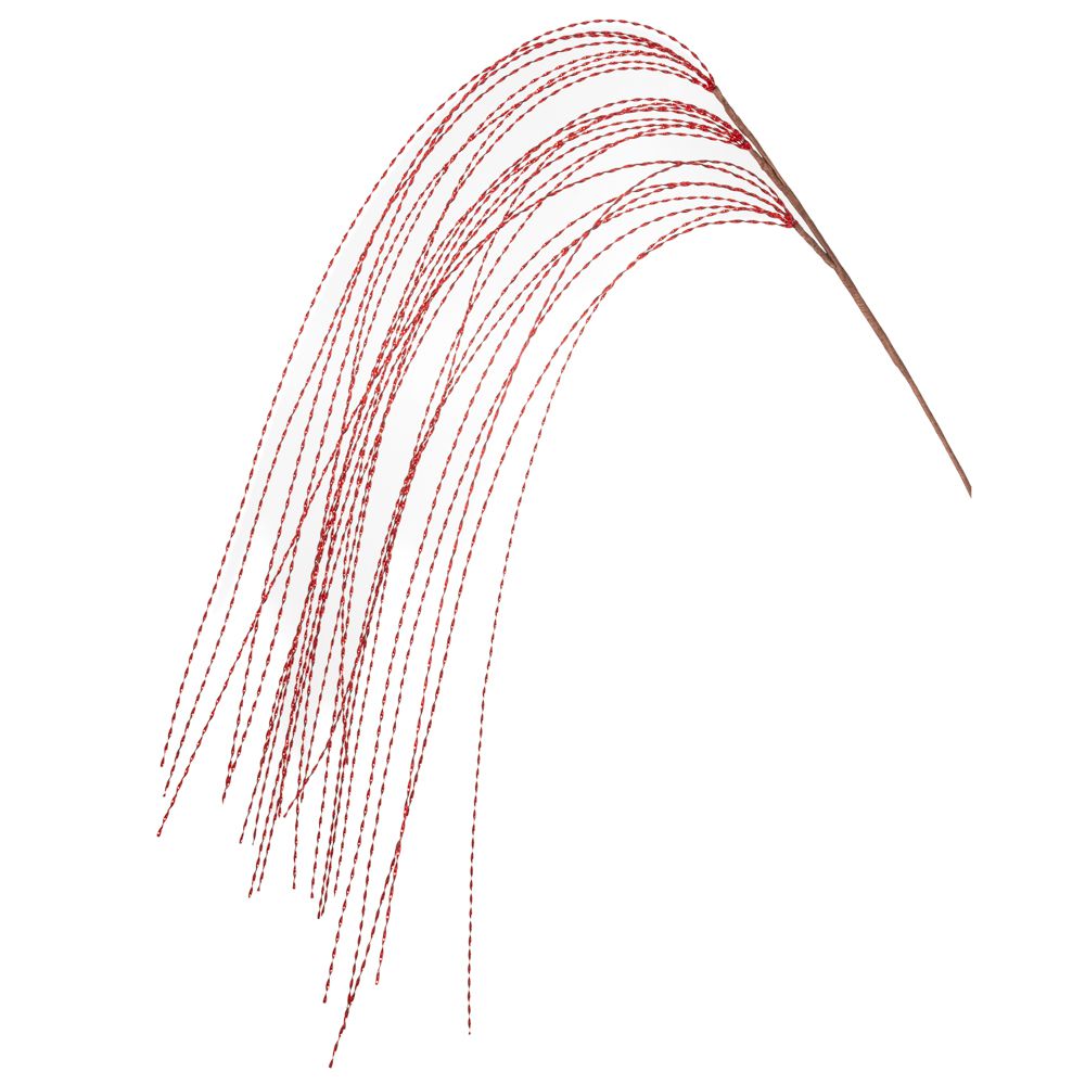 Χριστουγεννιάτικο Κλαδί Κρεμαστό Μεταλλιζέ Κόκκινο 120ε