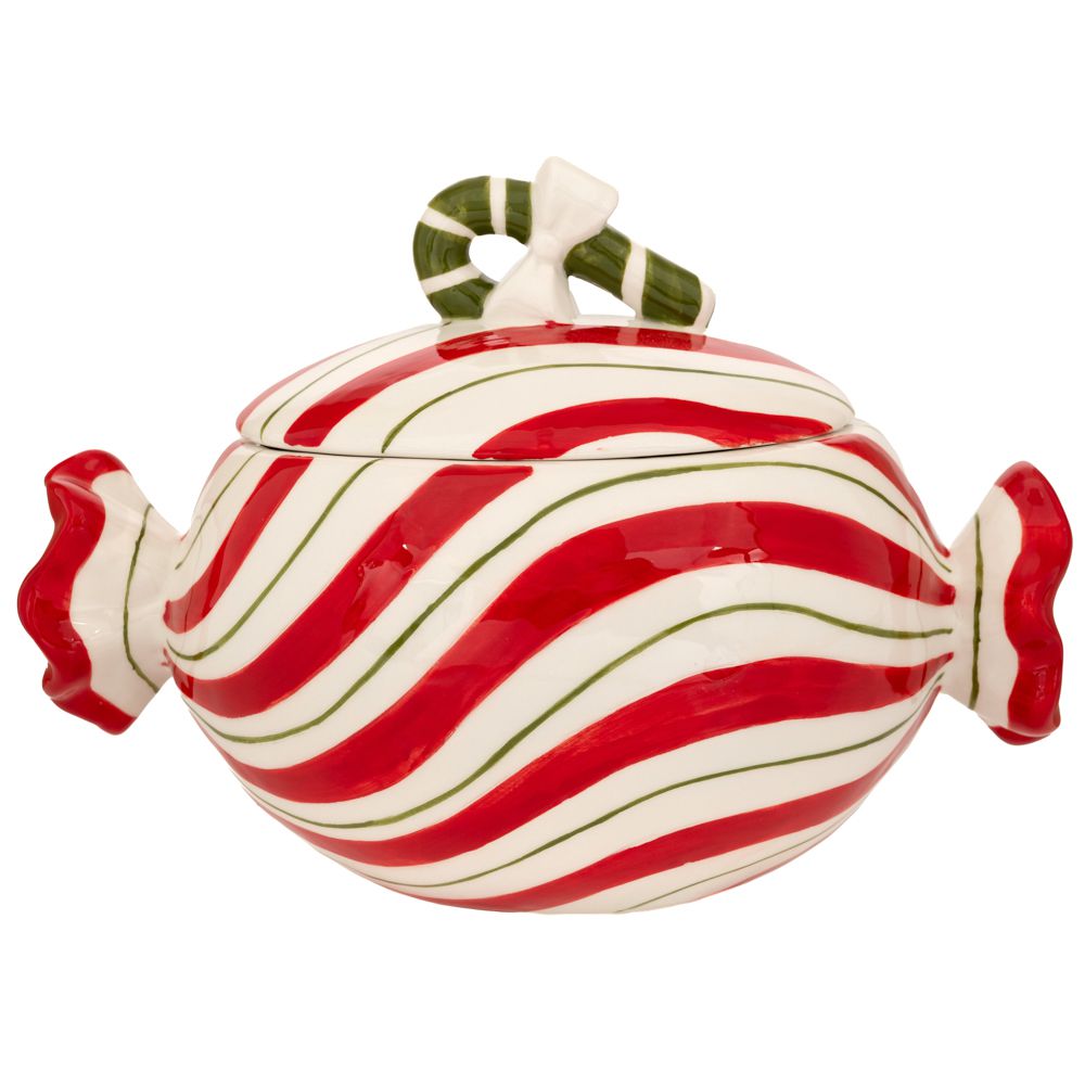 Iliadis - ΣΗΜΑΝΤΙΚΟ: Σε περίπτωση διαφοράς τιμής από το κατάστημα ισχύει παντα και μόνο η τιμή του καταστήματος Χριστουγεννιάτικη Μπισκοτιέρα Κεραμική Καραμέλα Λευκό-Κ