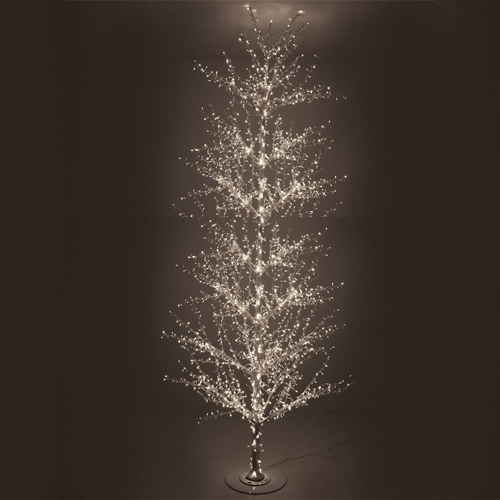 Χριστουγεννιάτικο Δέντρο Λευκό 380εκ. Φωτιζόμενο Με 208