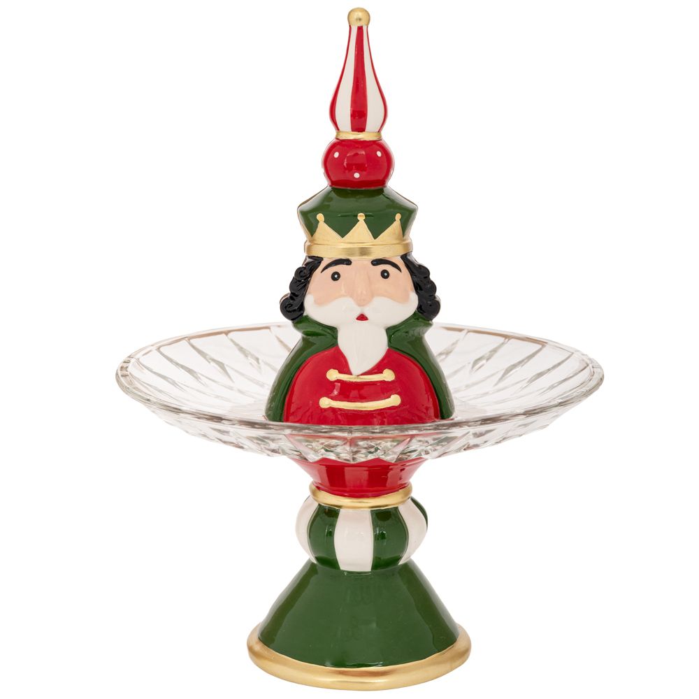 Χριστουγεννιάτικη Πιατέλα Κεραμική Καρυοθραύστης Διάφαν