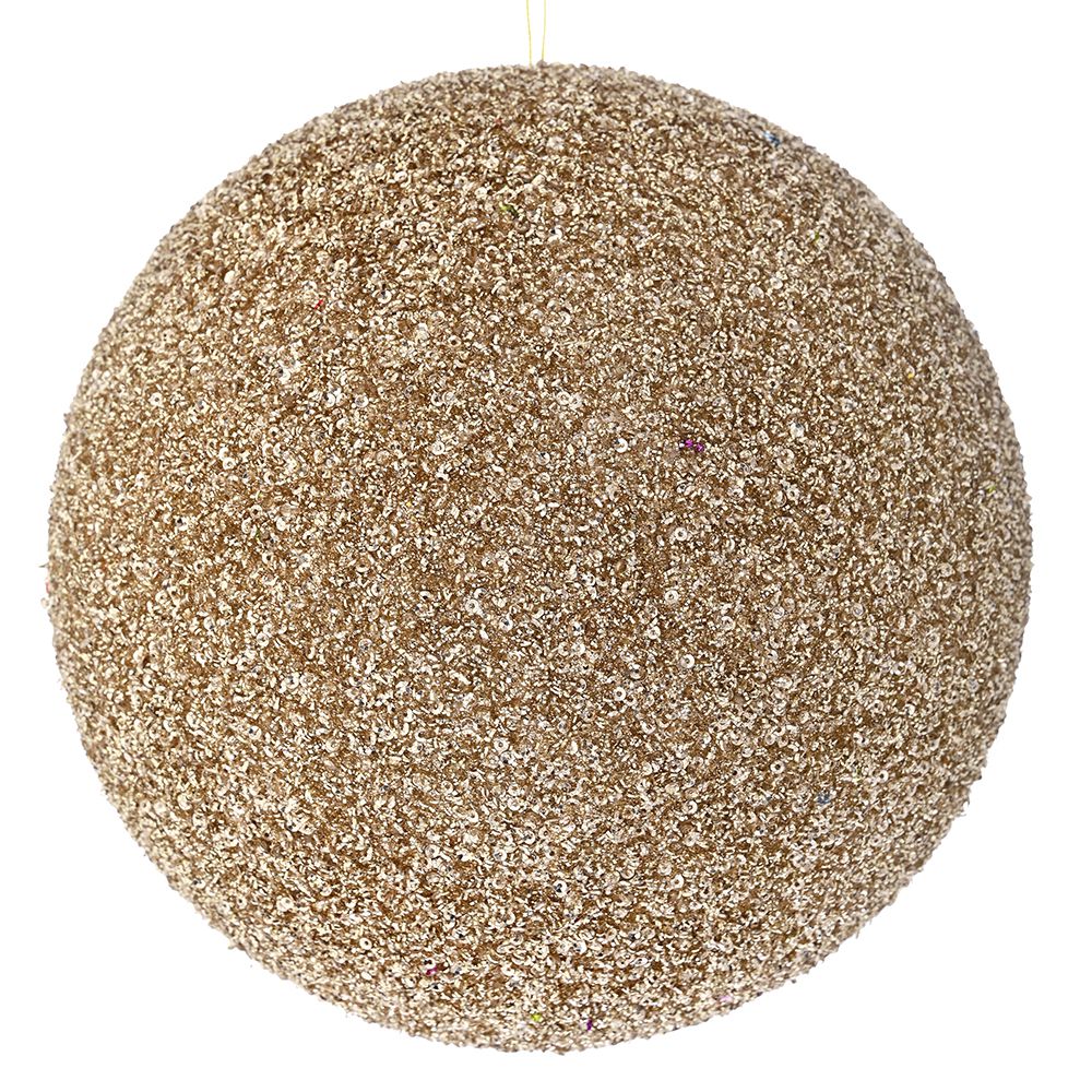 Iliadis - ΣΗΜΑΝΤΙΚΟ: Σε περίπτωση διαφοράς τιμής από το κατάστημα ισχύει παντα και μόνο η τιμή του καταστήματος Χριστουγεννιάτικη Μπάλα Polyfoam Glitter Σαμπανί 25εκ.