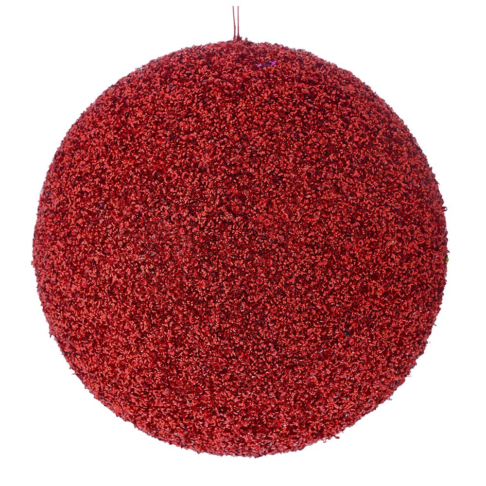 Χριστουγεννιάτικη Μπάλα Polyfoam Κόκκινη Glitter 20εκ. iliadis 83540 (Σετ 2 Τεμάχια) (Χρώμα: Κόκκινο, Υλικό: Polyfoam) - Iliadis - il_83540