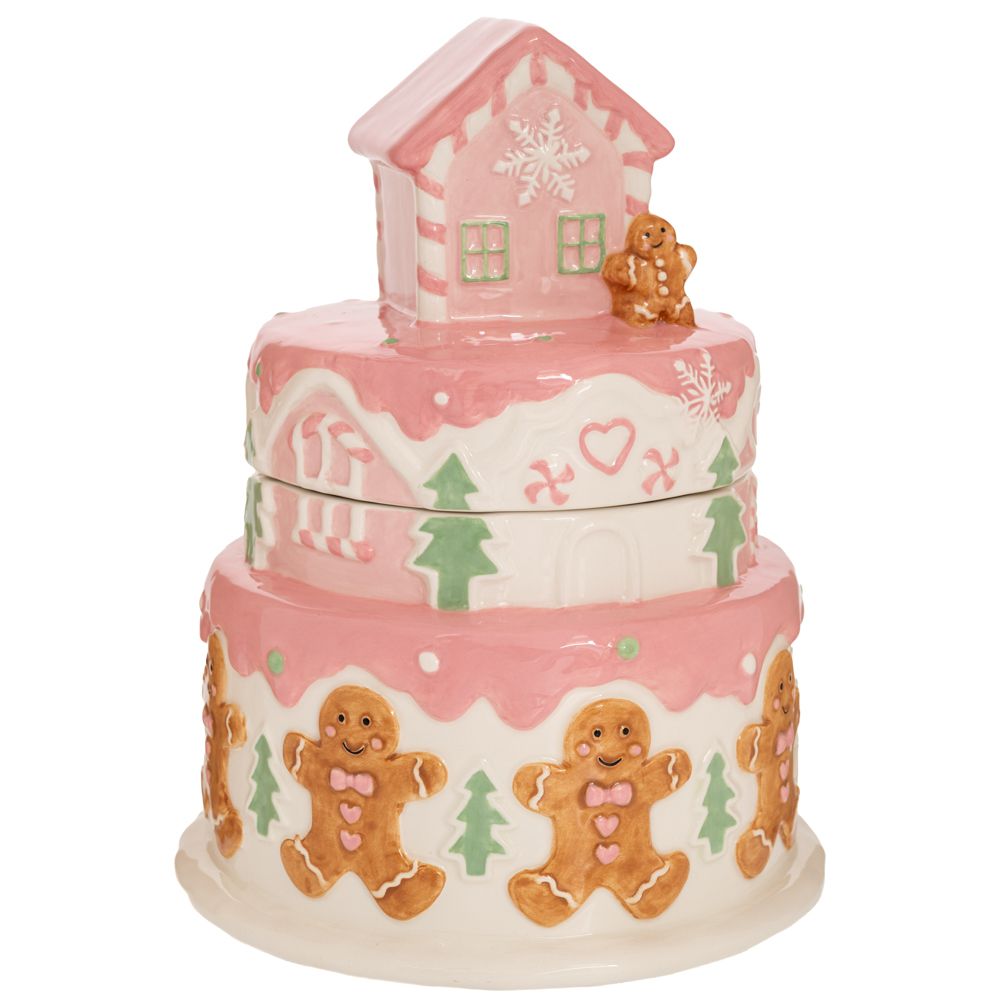 Χριστουγεννιάτικη Μπισκοτιέρα Κεραμική Σπίτι Gingerbrea