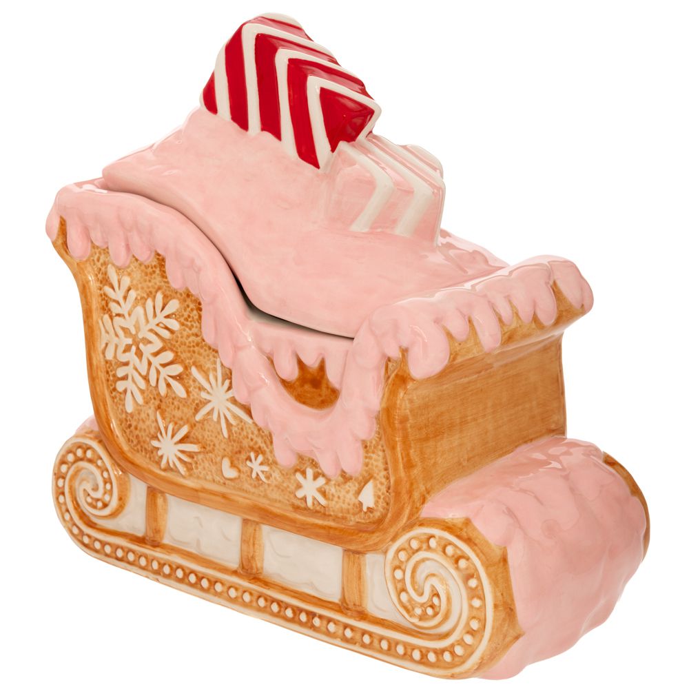 Iliadis - ΣΗΜΑΝΤΙΚΟ: Σε περίπτωση διαφοράς τιμής από το κατάστημα ισχύει παντα και μόνο η τιμή του καταστήματος Χριστουγεννιάτικη Μπισκοτιέρα Κεραμική Έλκηθρο Gingerbr