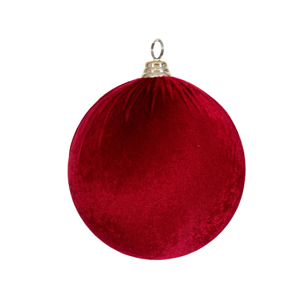 Χριστουγεννιάτικη Μπάλα Βελούδινη Μπορντώ 10εκ. iliadis