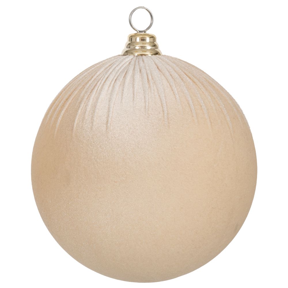 Χριστουγεννιάτικη Μπάλα Βελούδινη Κρεμ 30εκ. iliadis 90624 (Σετ 2 Τεμάχια) (Ύφασμα: Βελούδο, Χρώμα: Κρεμ) - Iliadis - il_90624