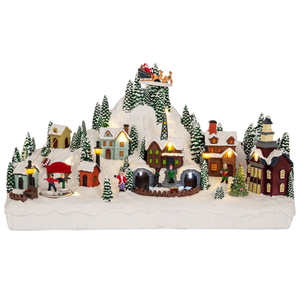 Χριστουγεννιάτικη Παράσταση Polyresin-Πλαστικό Με Φως-Μ