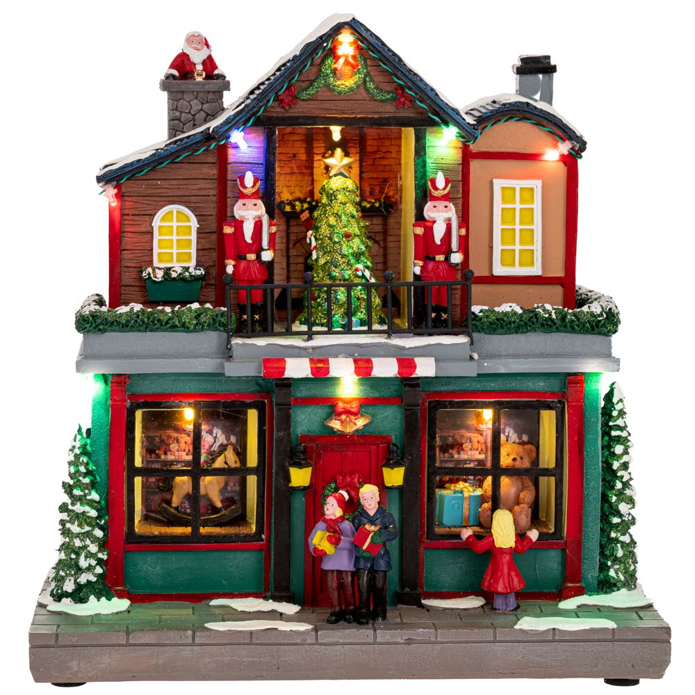 Χριστουγεννιάτικη Παράσταση Polyresin-Πλαστικό Με Φως-Μ