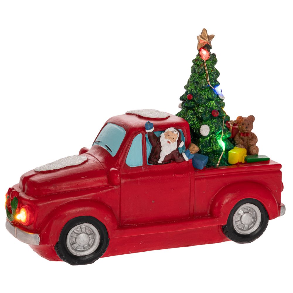 Χριστουγεννιάτικο Διακοσμητικό Αυτοκίνητο Polyresin Με 