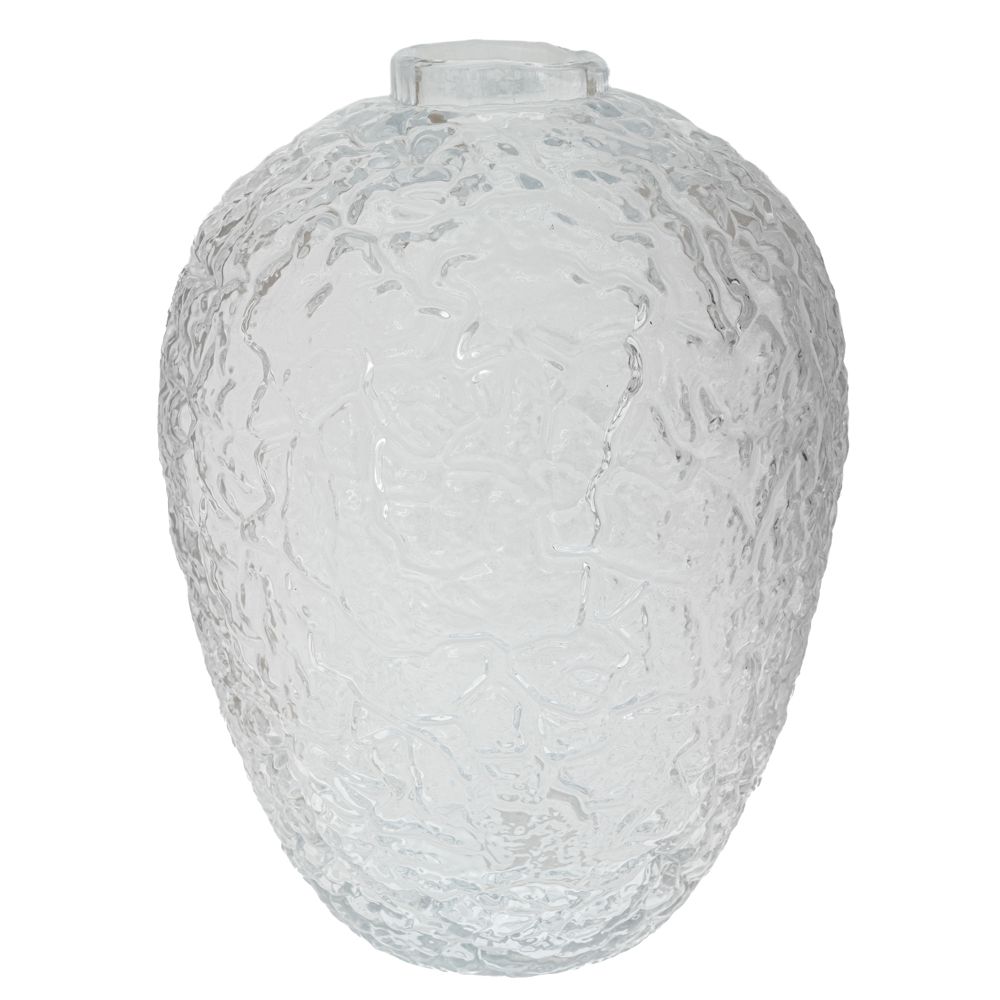 Βάζο Γυάλινο Ανάγλυφο Διάφανο 28x38εκ. iliadis 91654 (Υλικό: Γυαλί, Χρώμα: Διάφανο ) - Iliadis - il_91654