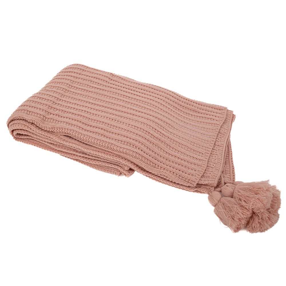 Ριχτάρια 24home - ΣΗΜΑΝΤΙΚΟ: Σε περίπτωση διαφοράς τιμής από το κατάστημα ισχύει παντα και μόνο η τιμή του καταστήματος Ριχτάρι Πλεκτό Σάπιο Μήλο Με Φούντες 130x170εκ. iliadis