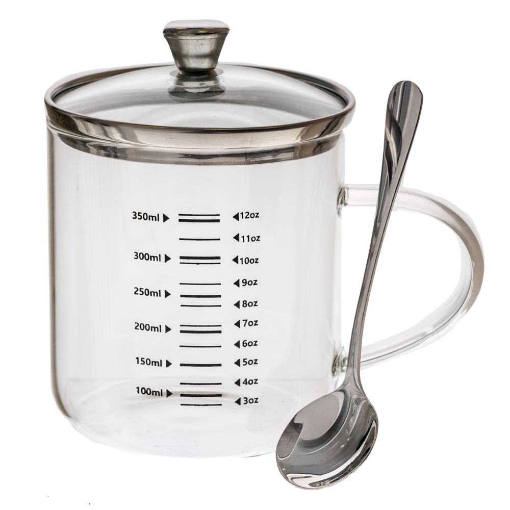 Iliadis - ΣΗΜΑΝΤΙΚΟ: Σε περίπτωση διαφοράς τιμής από το κατάστημα ισχύει παντα και μόνο η τιμή του καταστήματος Κούπα Δοσομετρητής Γυάλινη Με Γυάλινο-Μεταλλικό Καπάκι