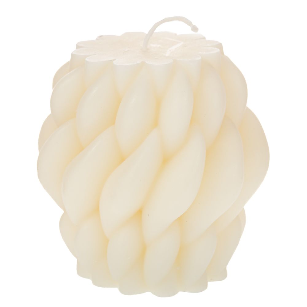 Κερί Χειροποίητο Πλεξούδα Κρεμ 11x10εκ. iliadis 91599 (